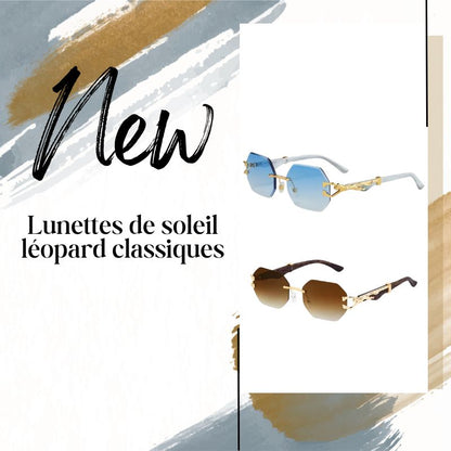 Lunettes de soleil léopard classiques