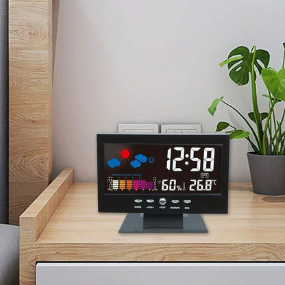 Horloge de bureau à écran LCD.