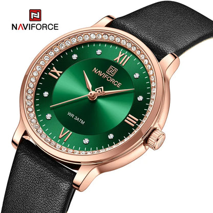 Montre NAVIFORCE 5036 en cuir  pour femme.