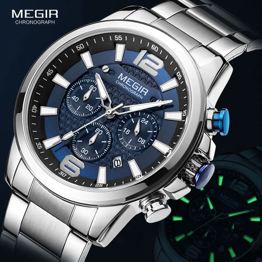 Montre-bracelet chronographe MEGIR pour homme.