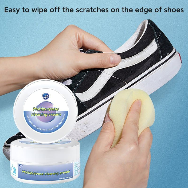 Crème efficace pour nettoyer et enlever les taches des chaussures.