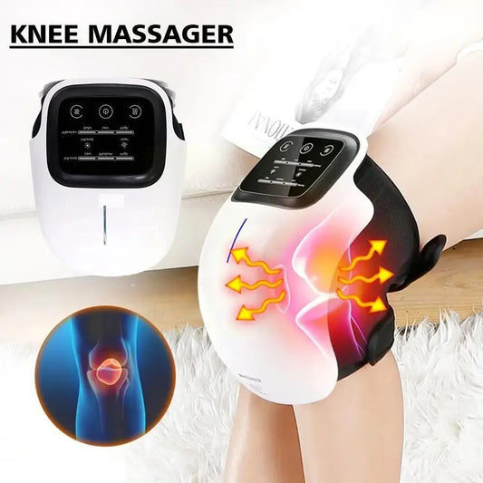 Massage du genou portable avec chaleur rechargeable.