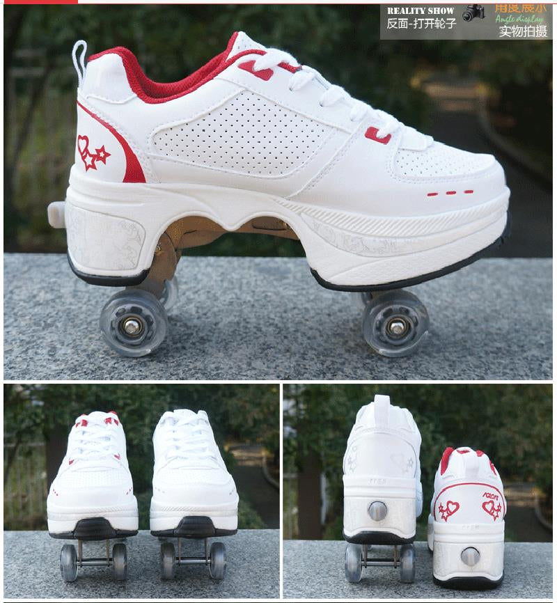 Chaussure de skate 2 en 1 pour adultes et enfants.