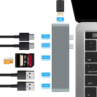 Adaptateur Thunderbolt multiport 7-en-1 pour Macbook