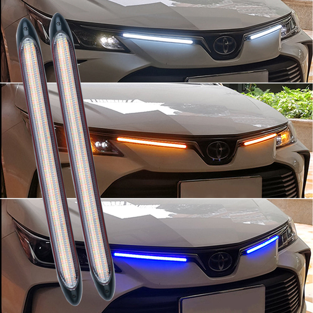 2 pièces de feux de jour LED DRL flexible étanche.