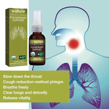 Spray herbal pour soutien pulmonaire et respiratoire.