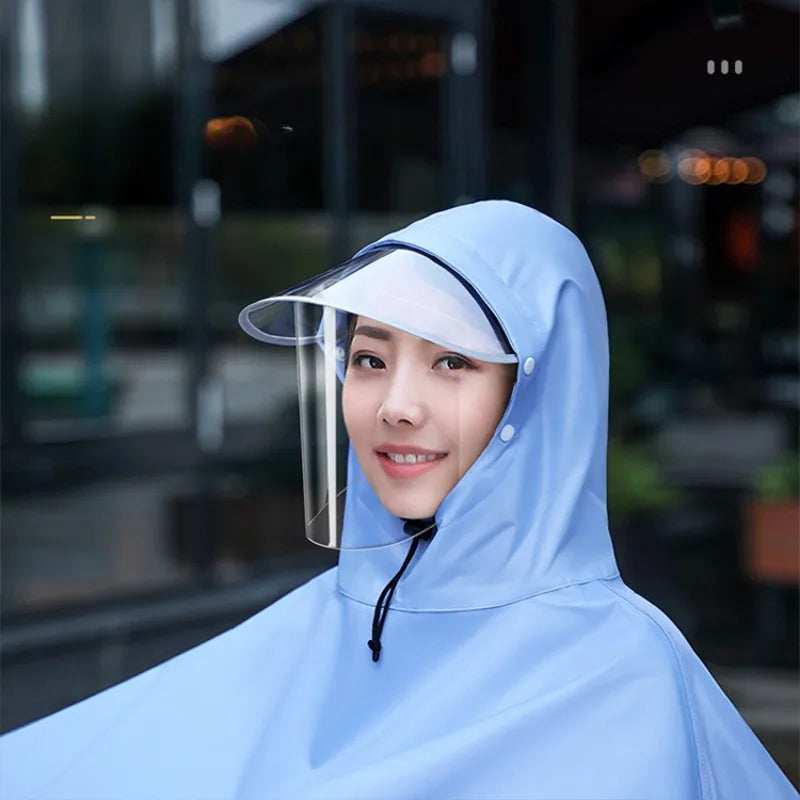 Poncho de pluie à capuche pour adultes pour moto.