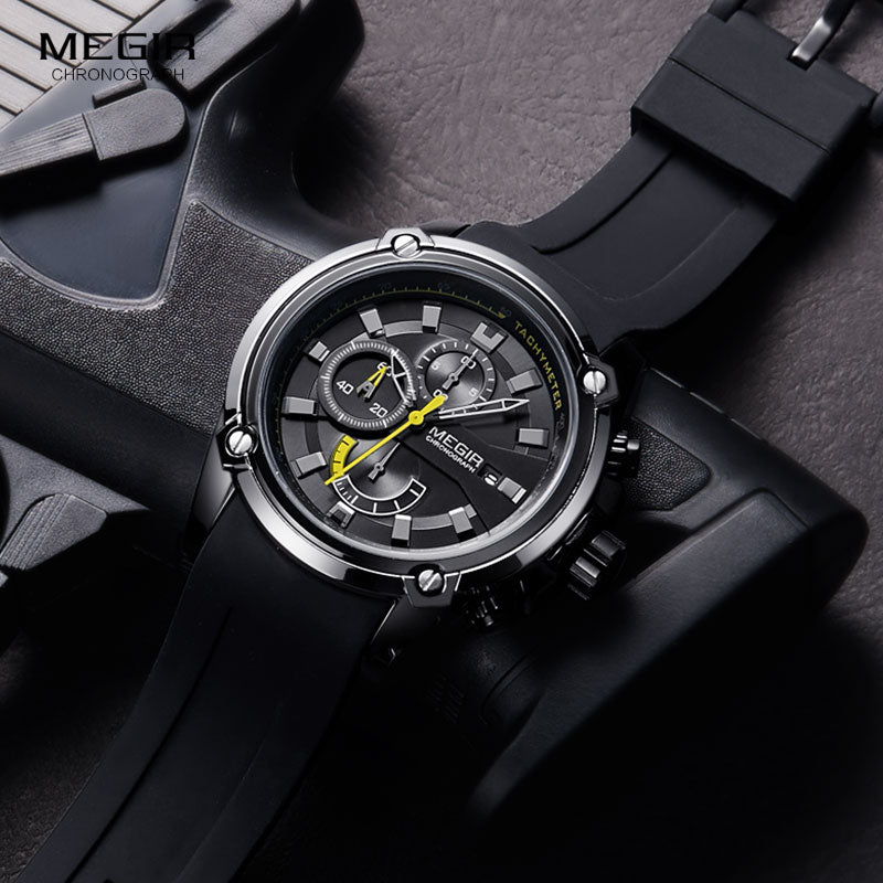 MEGIR montre à quartz pour homme de luxe.