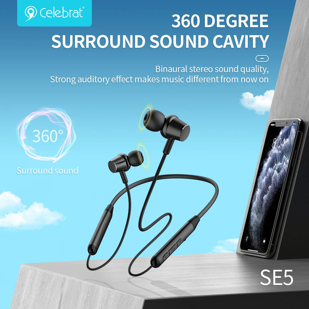 SE5 - Casque tour de cou sans fil Bluetooth.