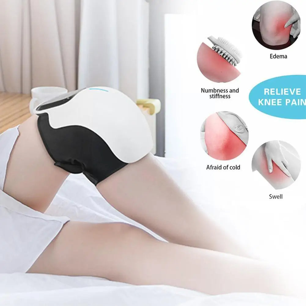 Massage du genou portable avec chaleur rechargeable.