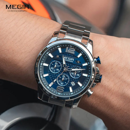 Montre-bracelet chronographe MEGIR pour homme.