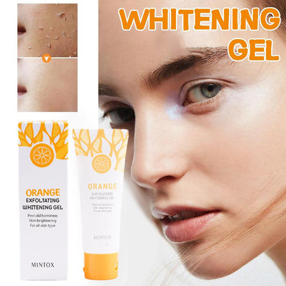 Gel exfoliant pour la peau blanchit et hydrate.