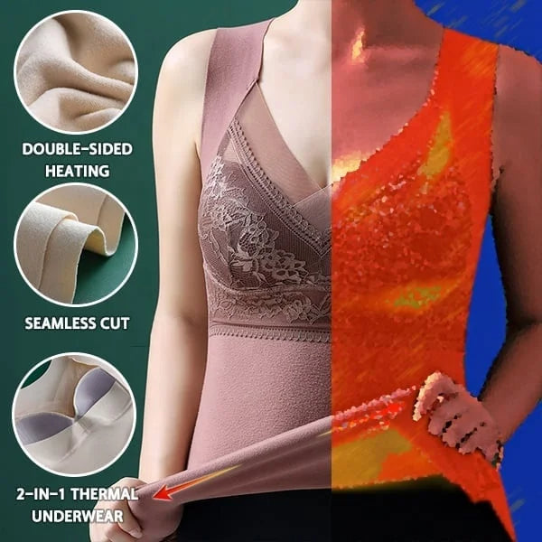 Sous-vêtements thermiques 2 en 1 pour femme.