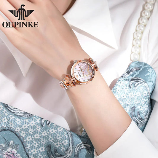 Montre automatique de luxe pour femme de OUPINKE .