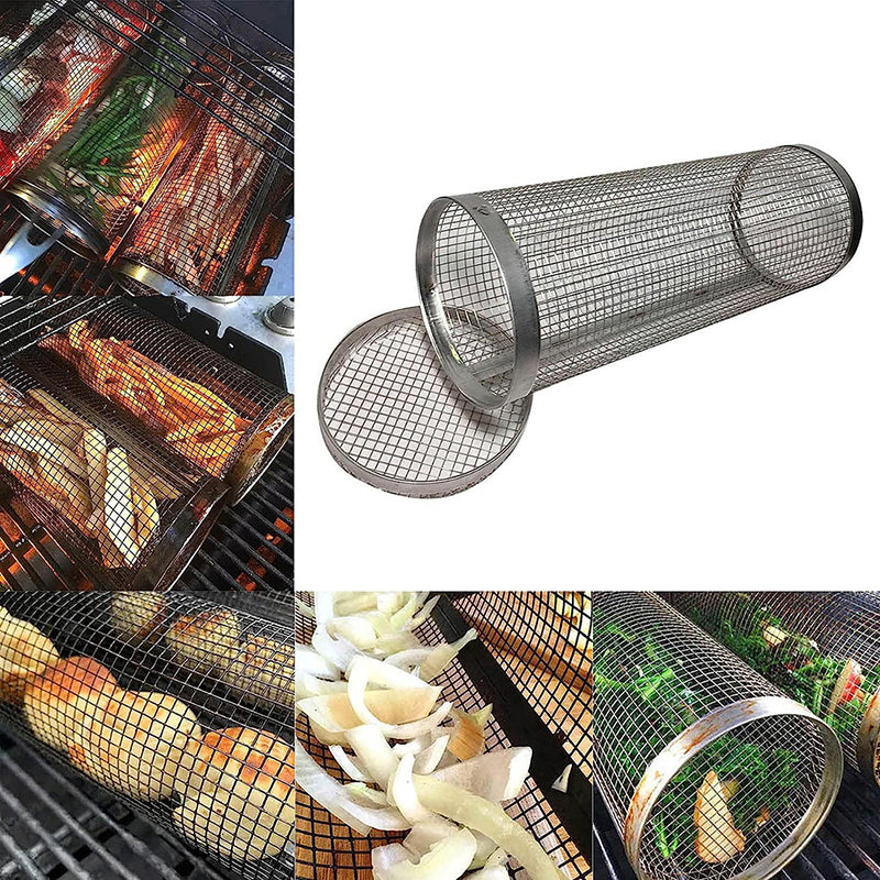 Panier grill rond parfait pour tous les amateurs de cuisine en plein air.