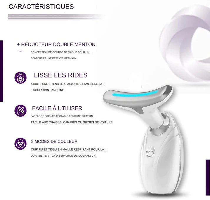 Appareil anti-rides LED pour le cou et le visage.