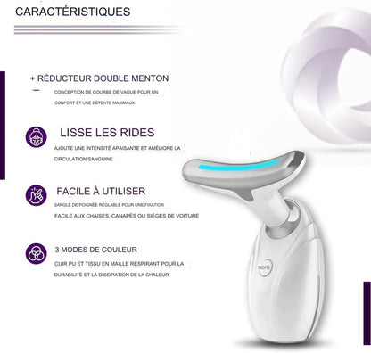 Appareil anti-rides LED pour le cou et le visage.