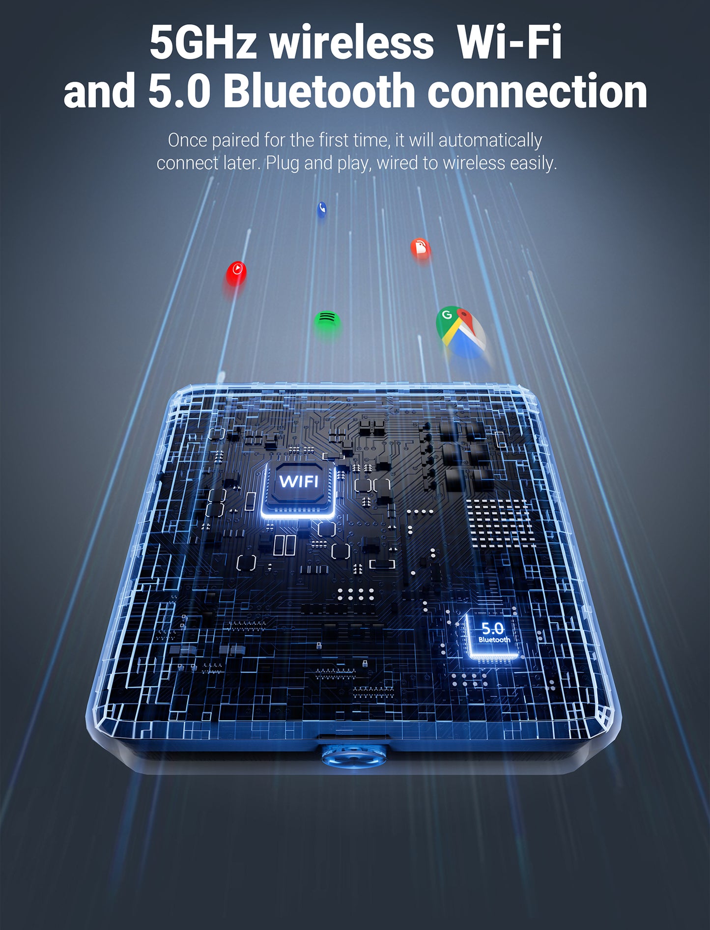 Adaptateur sans fil Android Auto.