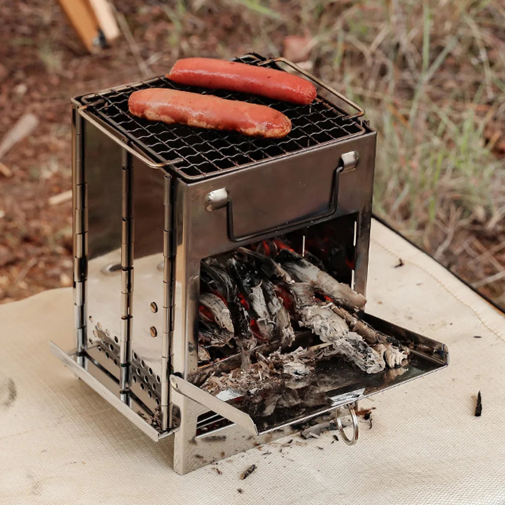 poêle à bois de camping.