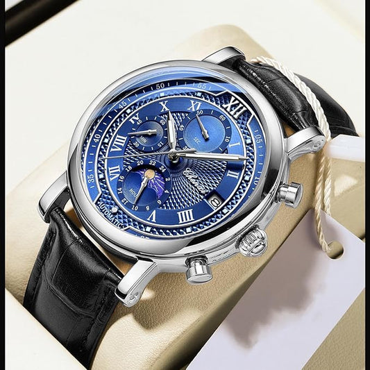 Chenxi-Montre à quartz chronographe en cuir pour homme