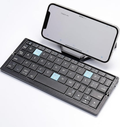 Mini clavier Bluetooth pliable B.O.W avec support magnétique.