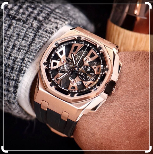 Montre chronographe Royal Oak Offshore Tourbillon.