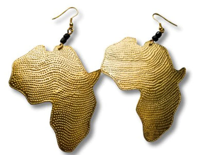 Boucles d'oreilles continent africain pour femmes