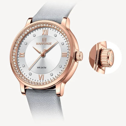 Montre NAVIFORCE 5036 en cuir  pour femme.