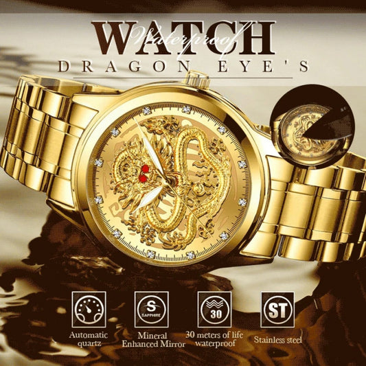 Montre dragon de luxe pour hommes.