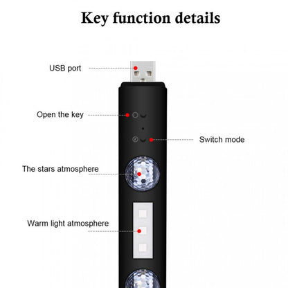 Lumière d'étoile de toit RVB à LED.