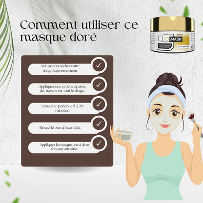 Masque anti-rides doré