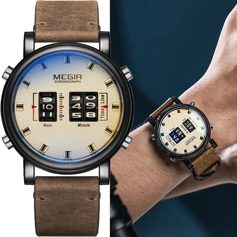 Megir 2137 - Montre à quartz pour homme