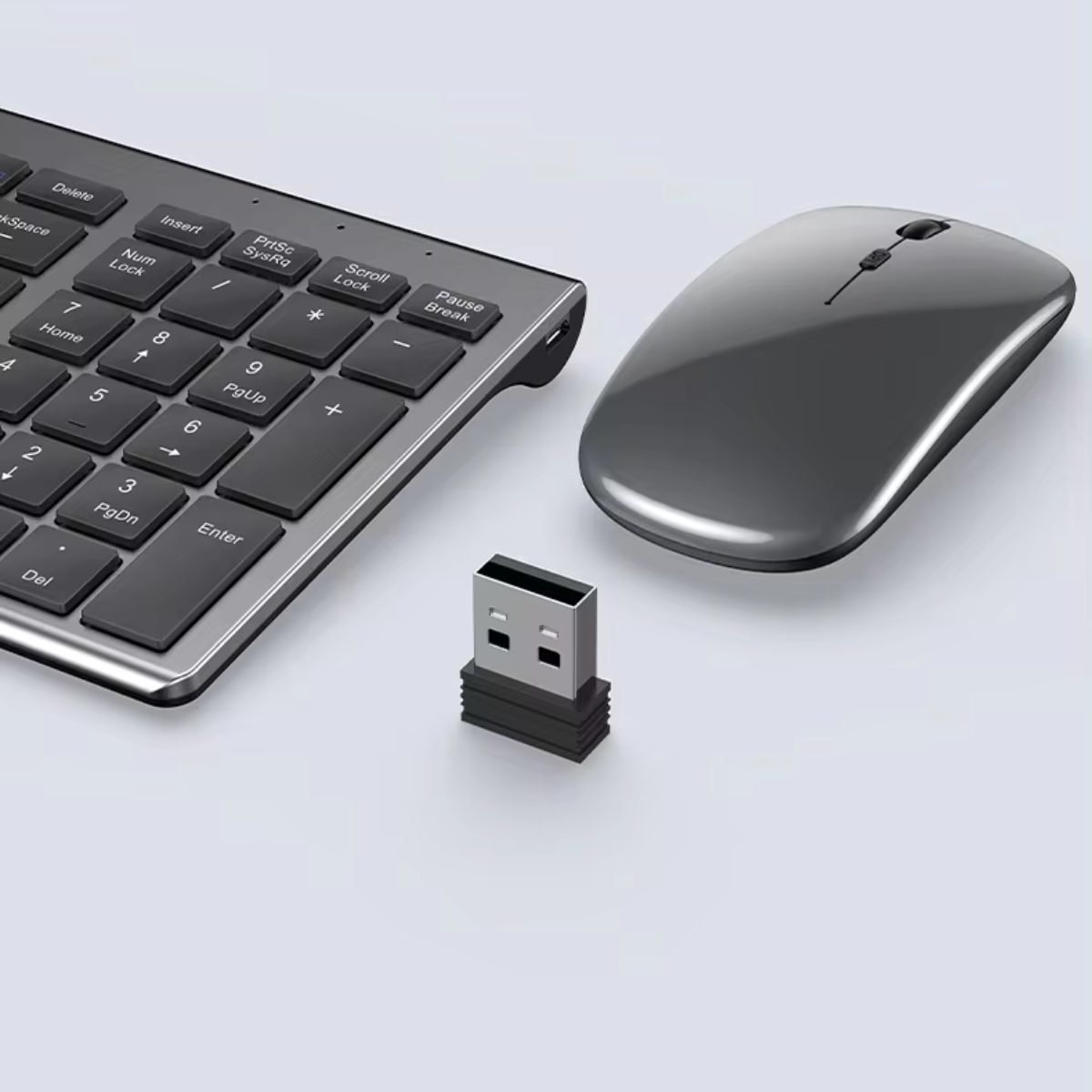 Ensemble clavier et souris sans fil rechargeables