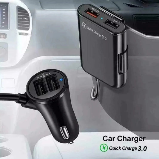 Chargeur rapide de voiture à quatre ports