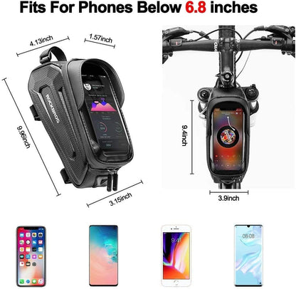 Sac étanche pour smartphone à écran tactile pour vélo.