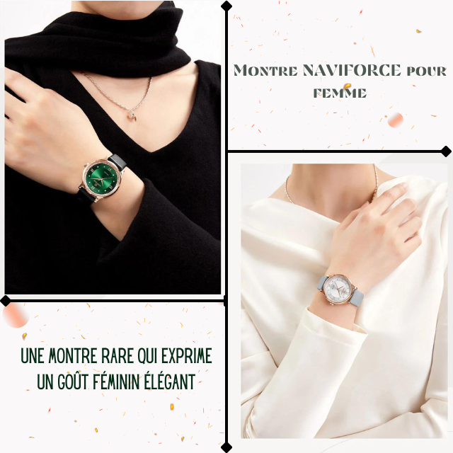 Montre NAVIFORCE 5036 en cuir  pour femme.