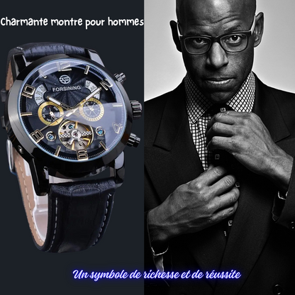 Montre tourbillon mécanique automatique pour homme.