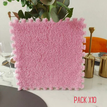 PACK x10pcs Tapis puzzle peluche.