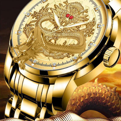 Montre dragon de luxe pour hommes.